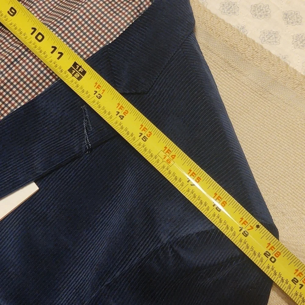 NWT Sadddlebred Navy Heritage Corduroy Sports Coat 44L